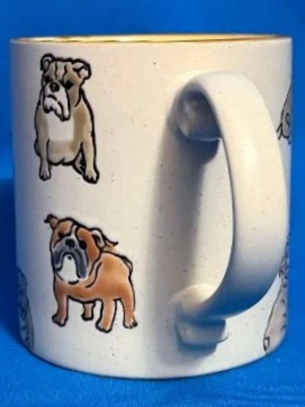 NEW ENGLISH BULLDOG & PAW PRINT GORGEOUS & ADORABLE 21 OZ / 21 OUNCES MUG / CUP